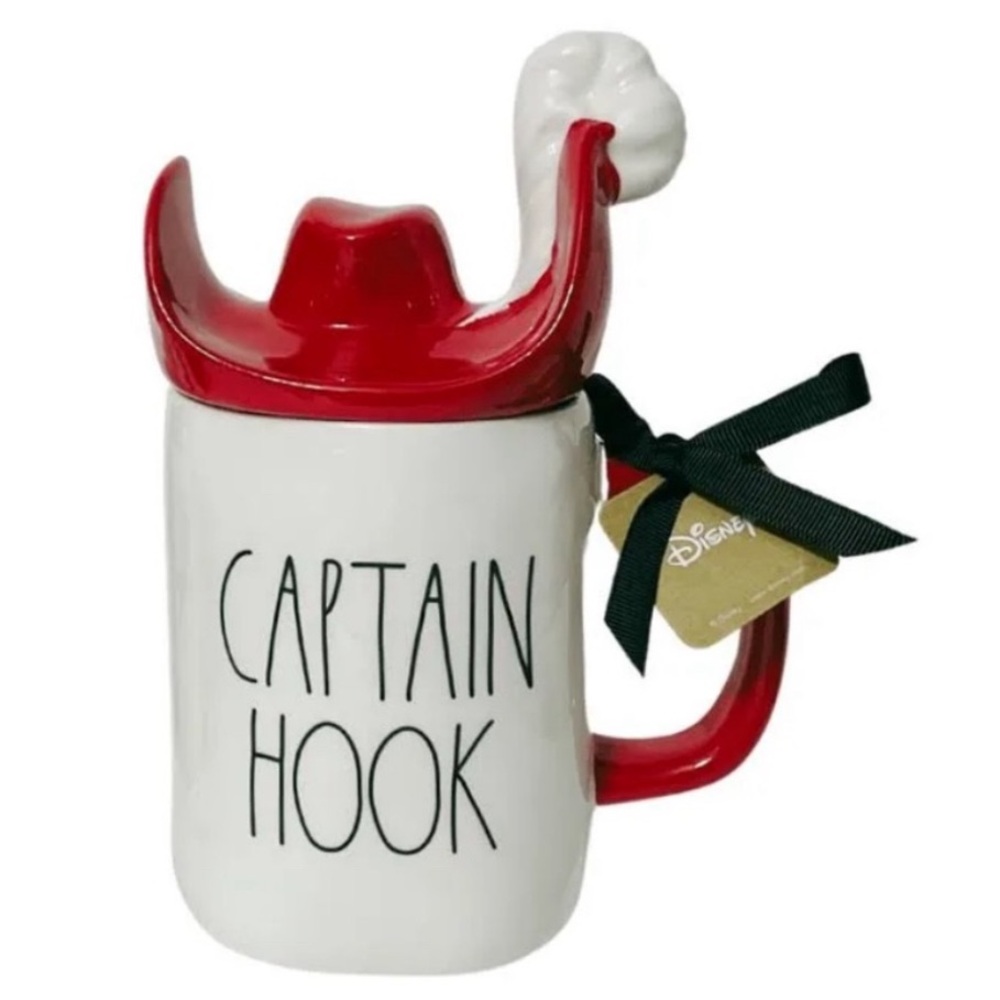 Rae Dunn Disney's Mug with Topper CAPTAIN HOOK
